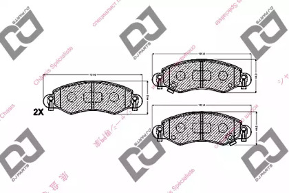 Комплект тормозных колодок DJ PARTS BP1366